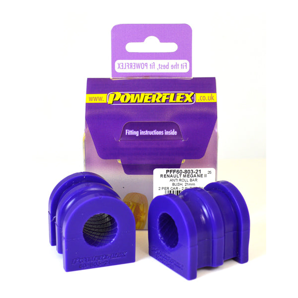 Powerflex - Renault Megane Models Megane II inc RS 225, R26 and Cup (2002-2008) Front Anti Roll Bar Bush 21mm