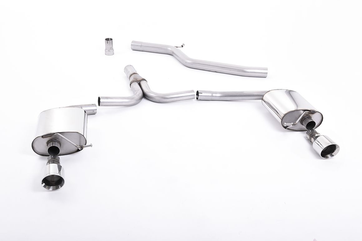 Milltek Sport  Cat-back Exhaust - 2009 - 2011 Audi  A4  2.0 TDi B8 177PS quattro Saloon and Avant