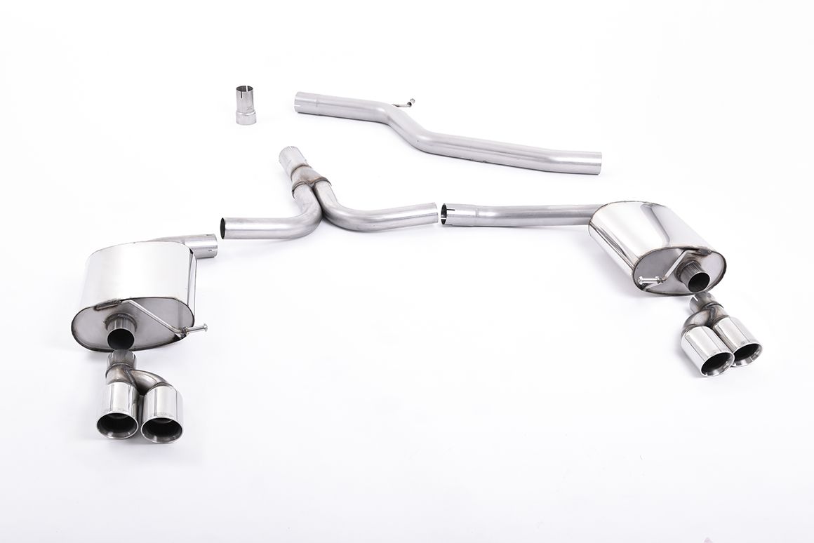 Milltek Sport  Cat-back Exhaust - 2009 - 2011 Audi  A4  2.0 TDi B8 177PS quattro Saloon and Avant