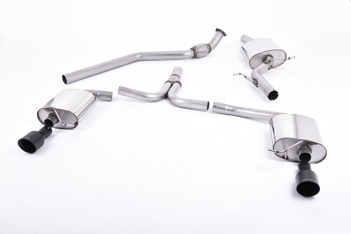 Milltek Sport  Cat-back Exhaust - 2008 - 2011 Audi  A4  2.0 TFSI S line B8 (2WD and quattro manual-only) Saloon & Avant