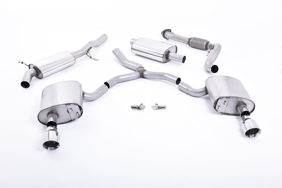 Milltek Sport  Cat-back Exhaust - 2016 - 2025 Audi  A4  2.0 TFSI B9 Quattro Saloon & Avant (Non OPF/GPF Models inc Mild Hybrid & Without Brace Bars)