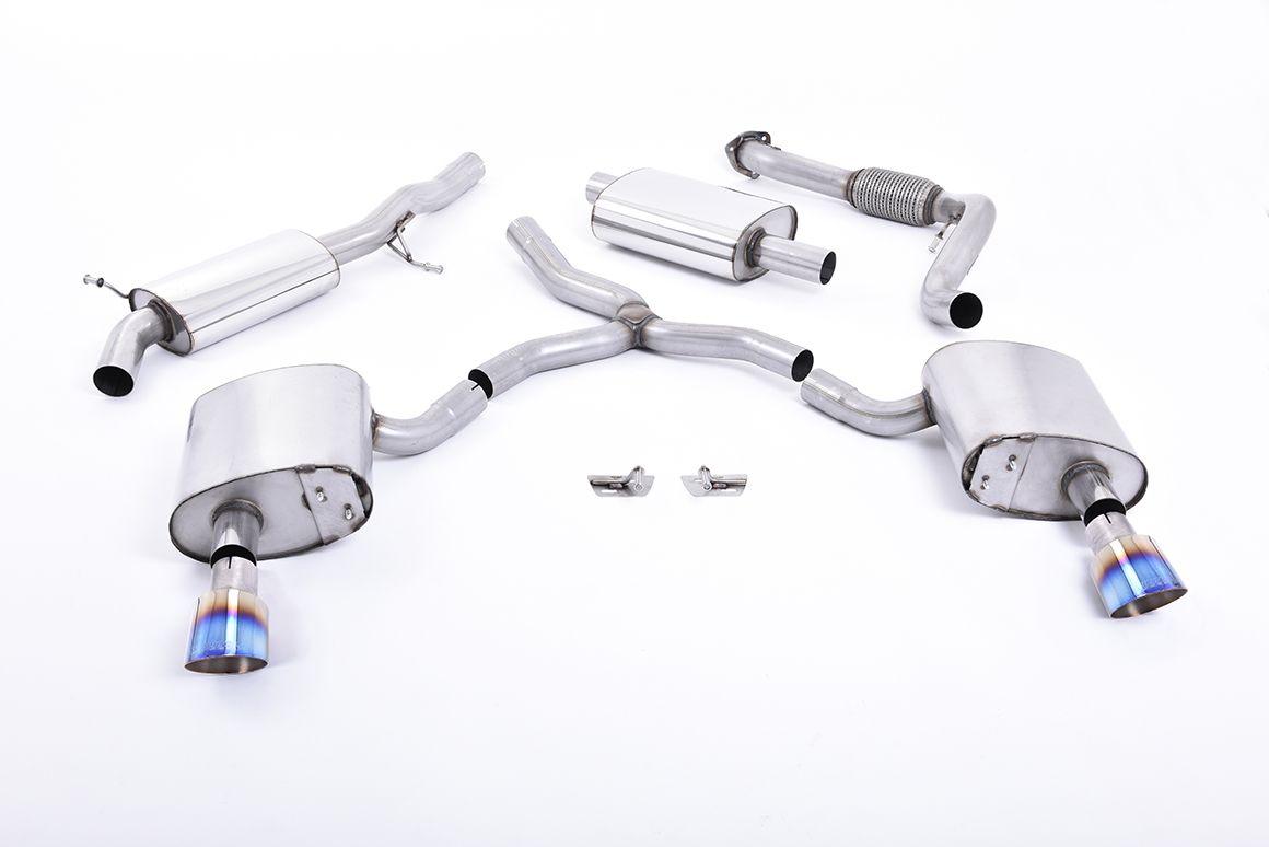 Milltek Sport  Cat-back Exhaust - 2016 - 2025 Audi  A4  2.0 TFSI B9 Quattro Saloon & Avant (Non OPF/GPF Models inc Mild Hybrid & Without Brace Bars)