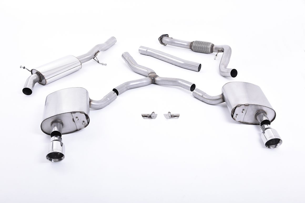 Milltek Sport  Cat-back Exhaust - 2016 - 2025 Audi  A4  2.0 TFSI B9 Quattro Saloon & Avant (Non OPF/GPF Models inc Mild Hybrid & Without Brace Bars)