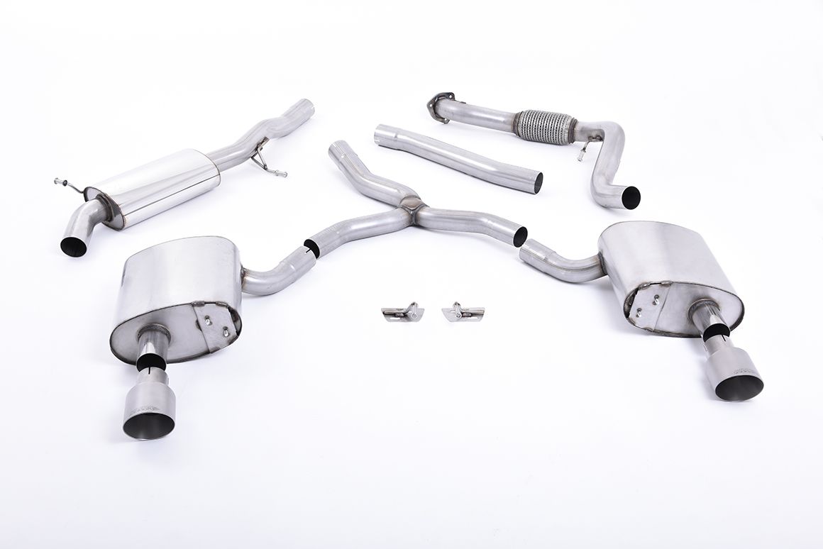 Milltek Sport  Cat-back Exhaust - 2016 - 2025 Audi  A4  2.0 TFSI B9 Quattro Saloon & Avant (Non OPF/GPF Models inc Mild Hybrid & Without Brace Bars)