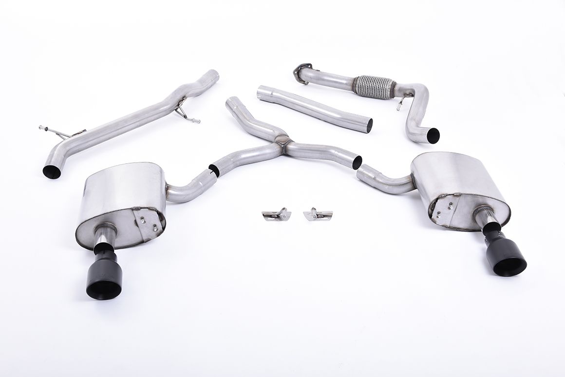 Milltek Sport  Cat-back Exhaust - 2016 - 2025 Audi  A4  2.0 TFSI B9 Quattro Saloon & Avant (Non OPF/GPF Models inc Mild Hybrid & Without Brace Bars)