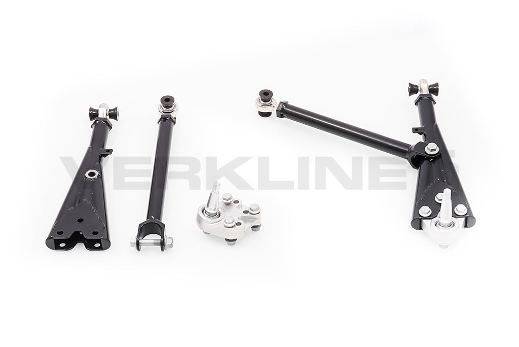 Verkline Adjustable tubular front race wishbones with modified kinematics MQB Audi RS3 S3 A3 8V Golf Mk7 Seat Leon 5F