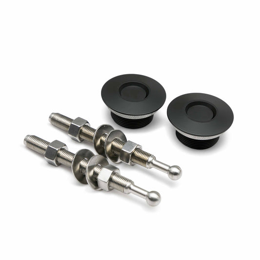 Quik-Latch QL38 Low Profile Hood Pin Kit - Black (1.75" DIA) - no lock..