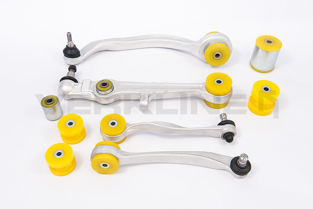 Verkline Full Front Polyurethane Wishbones Bushings Kit - Audi - Track hardness